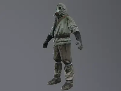 postapocalypse soldier 3D model