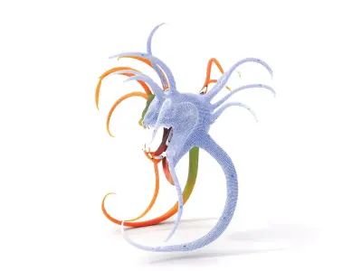 Vibrant Alien Creature model pack Low-poly 3D model