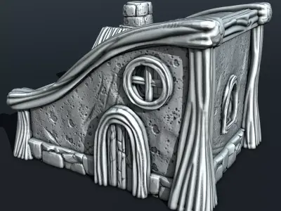 medieval house 3D print model