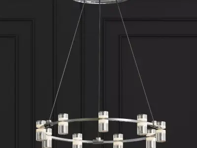 NETTO circular light fixture with four lights 3D model