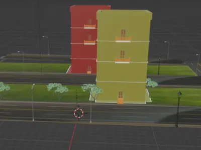 road with so on thing 3D model