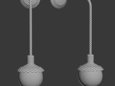 Metallic wall lantern  3D model