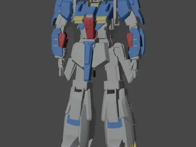 Gundam Zeta  Low-poly 3D model