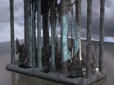 Fallen Angel Blood Font Dark 10  3D model