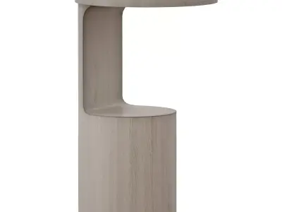 Hout End Table Crate and Barrel 3D model