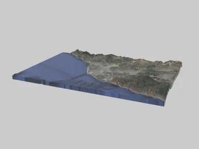 Oxnard City Low-poly 3D model