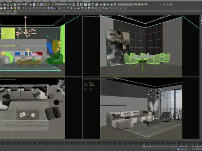 Interior Scene Living Room 19 3D model