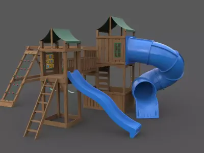 PBR Playground Jungle Gym 12 Low-poly 3D model
