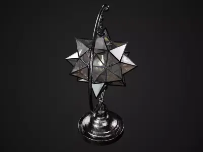 Star table lamp Low-poly 3D model