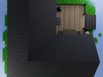 The Wood Cabin 3d model  Low-poly 3D model