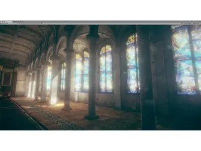 Medieval - Throne Hall Low-poly 3D model