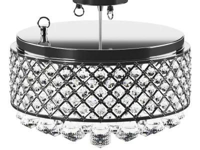 3D Model Chandelier crystal ceiling light fixture 3D model