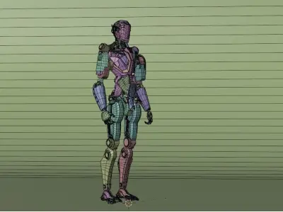 robot  sci fi blender ready 3D model