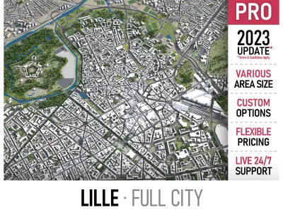 Lille Low-poly 3D model