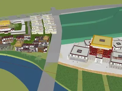 vacation spot-Resort-Fashion Leisure Hotel-0100 3D model