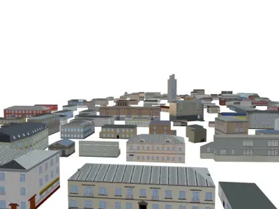 122 Buildings LowPoly Collection Low-poly 3D model