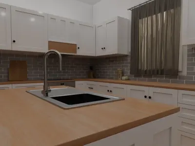 Modern kitchen Free 3D model