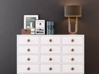 Console whith decor 7 3D model