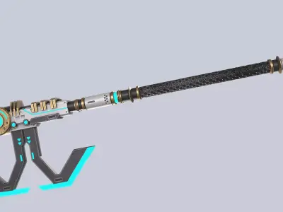 Scifi axe Low-poly 3D model purchase