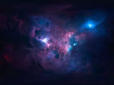 Violet Tempest Nebula HDRI 12k 360 degree 3D model