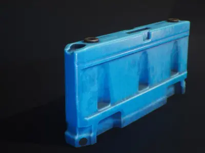  PBR Traffic barriers Plastic Texture Variatio  Low-poly 3D model