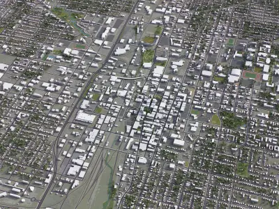 Springfield - Missouri Low-poly 3D model