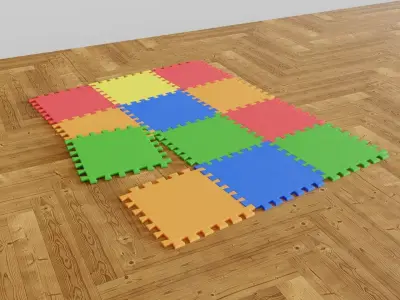 Floor Puzzle decoration 3D model