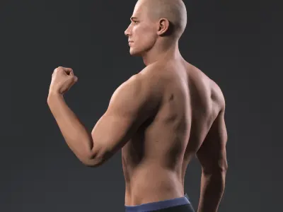  Realistic Rigged Man Vray &amp; MentalRay 