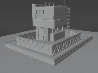 Cyberpunk Exterior Building v5 3D model