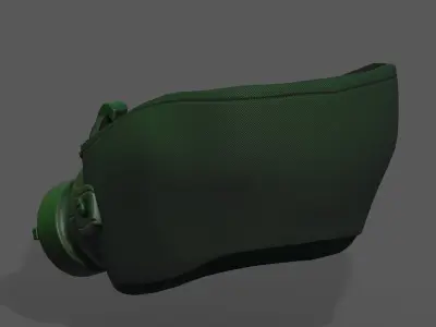 Gas mask respirator scifi futuristic 3d model  Low-poly 3D model 10