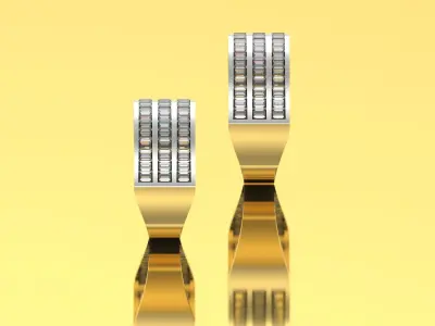 wedding couple ring cr0006 3D print model