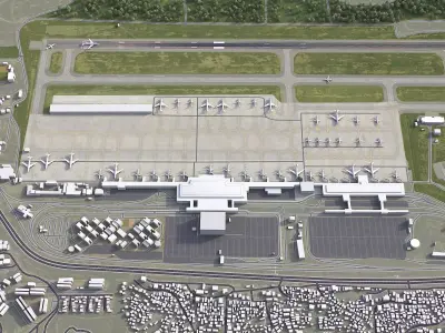 Caracas - Airport - OMZ Low-poly 3D model