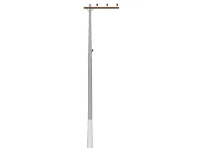 Concrete Lamp Post - Light Pole - Light Post - Street Light 38 3D model