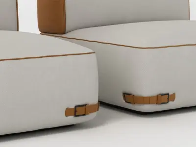 Fendi Soho Sofa Set 3D model