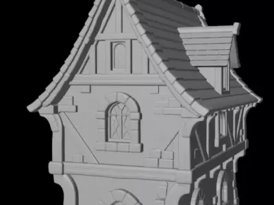 Medieval Stylized House 3D model