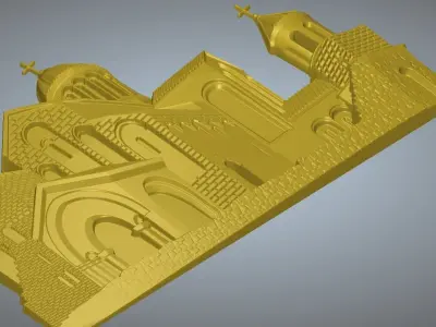 Architecture Cathedral Bagrati Kutaisi 3D print model