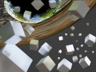 Black Hole Low-poly 3D model