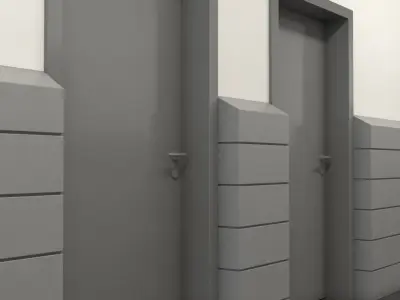 Industrial Hallway 2 3D model