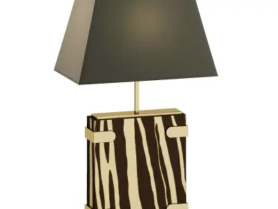 LAMP 1 with zebra shade 3D model
