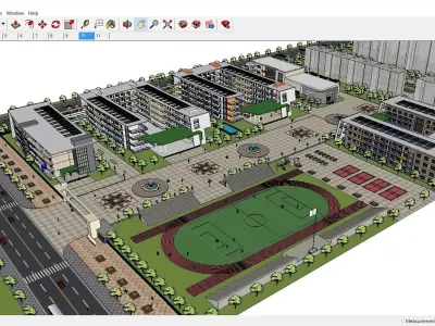 Sketchup School and University G10 3D model