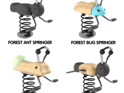 Spring rocking Kompan 3D model