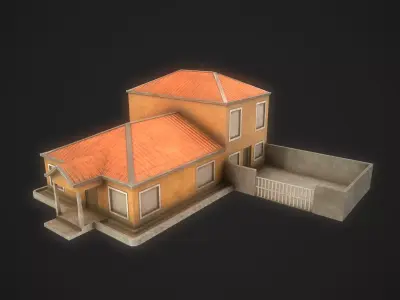 House Pbr GameReady Low-poly 3D model