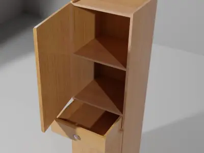 Bathroom Cabinet 1 Low-poly 3D model