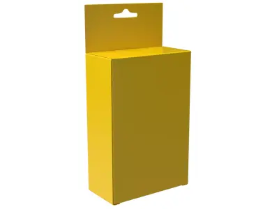Hanging cardboard box retail 3D model