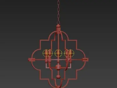Open 8 Light Chandelier 3D model