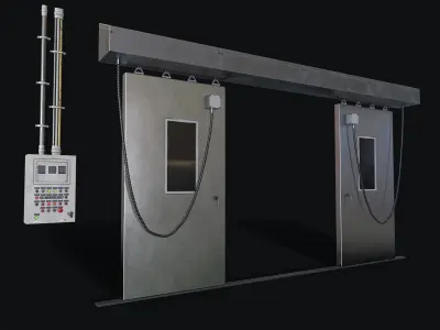 Electric Fridge Door Low-poly 3D model