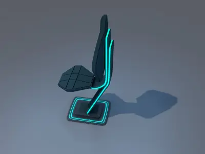 Sci Fi Chair Low-poly 3D model