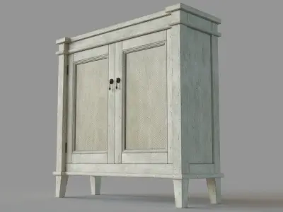 Elsha 2 Door Accent Cabinet 3D model