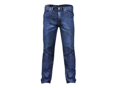 Straight Cut Regular Denims or Pants Low-poly 3D model