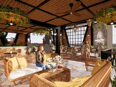 Padang Lepas Cafe 3D model